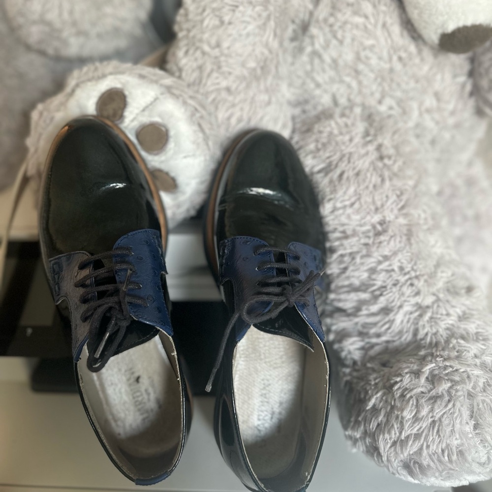 Stylish Wood Blue Oxfords GUARDIANI. Made in Italy 🇮🇹 Real leather